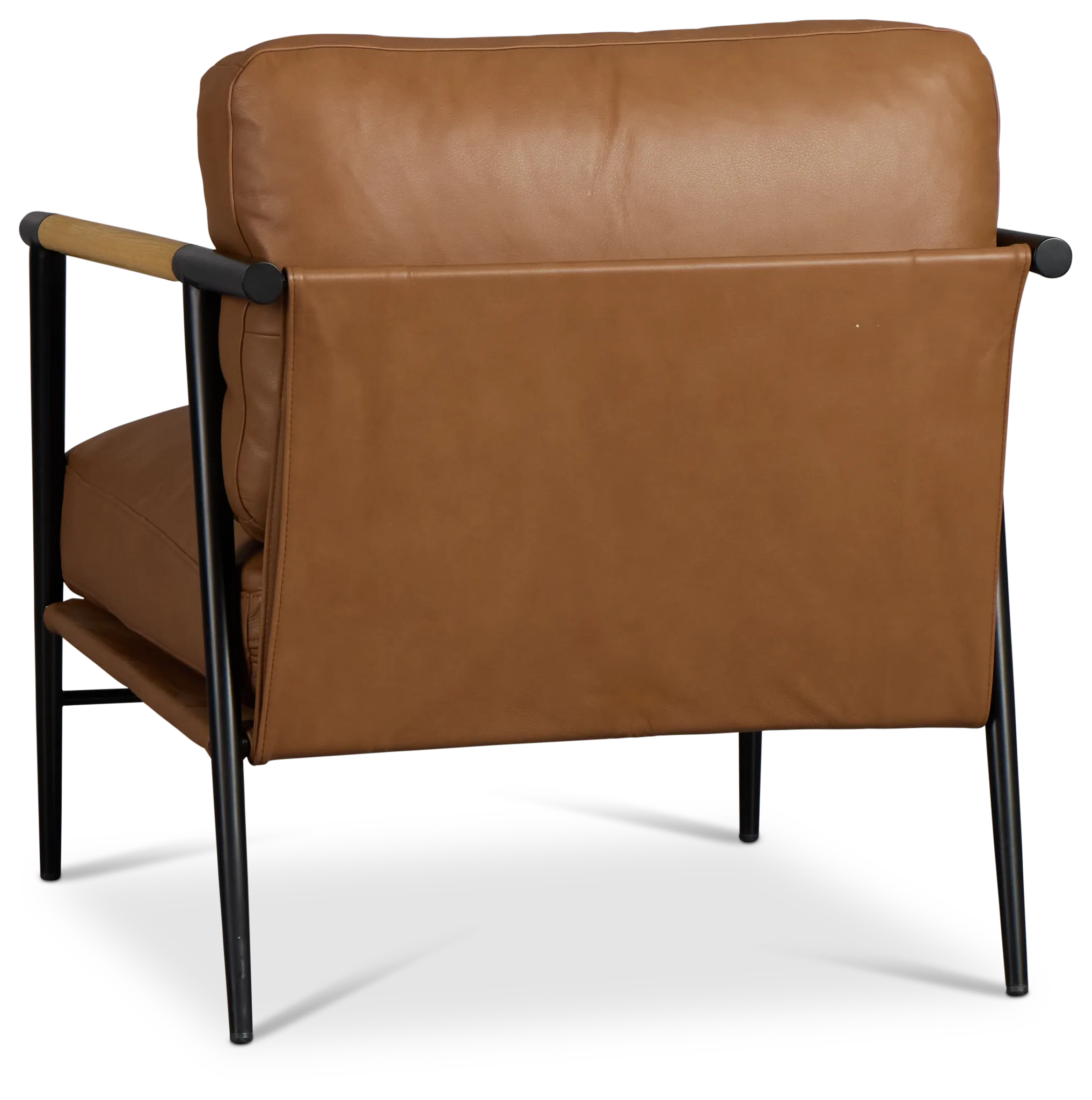 Fiora Light Brown Leather Accent Chair