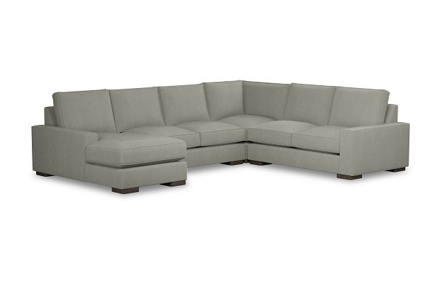 Edgewater Delray Pewter Medium Left Chaise Sectional