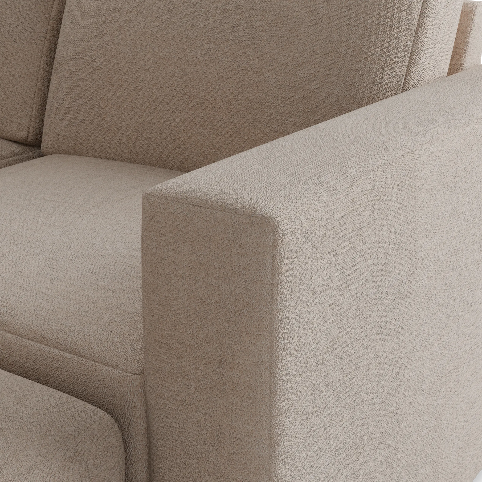 Citymod Beige Fabric 6-piece Pit Sectional