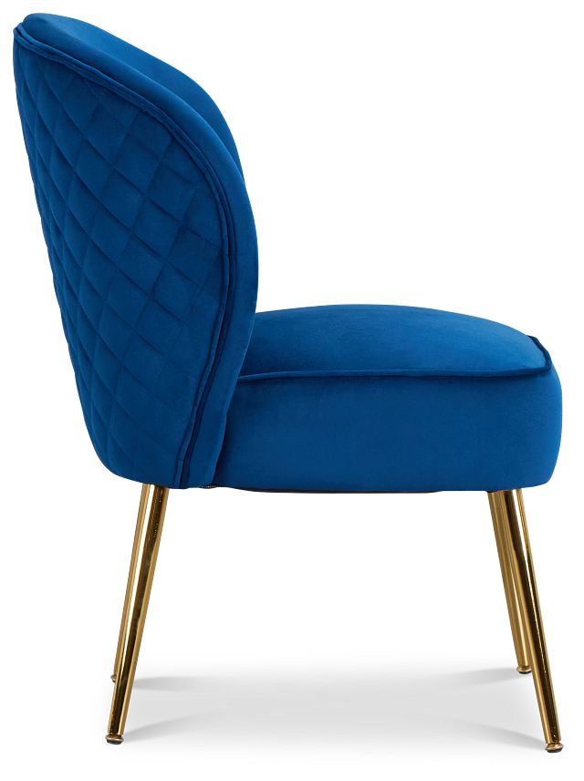 Tami Navy Velvet Accent Chair