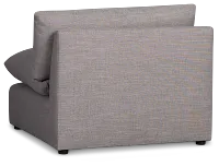 Serena Gray Fabric Armless Chair