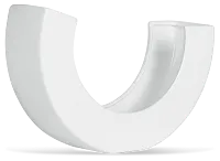 Benito White Curved Vase