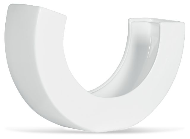 Benito White Curved Vase