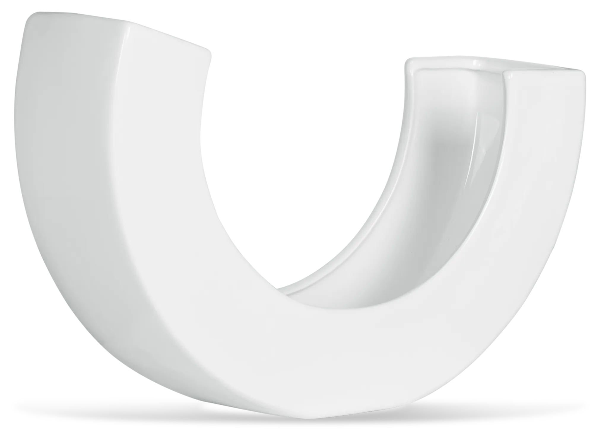 Benito White Curved Vase