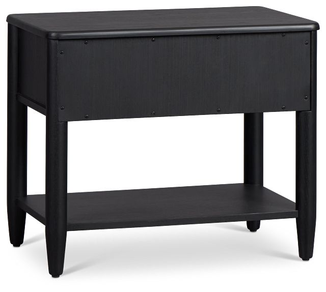 Stockton Black Large Drawer Nightstand