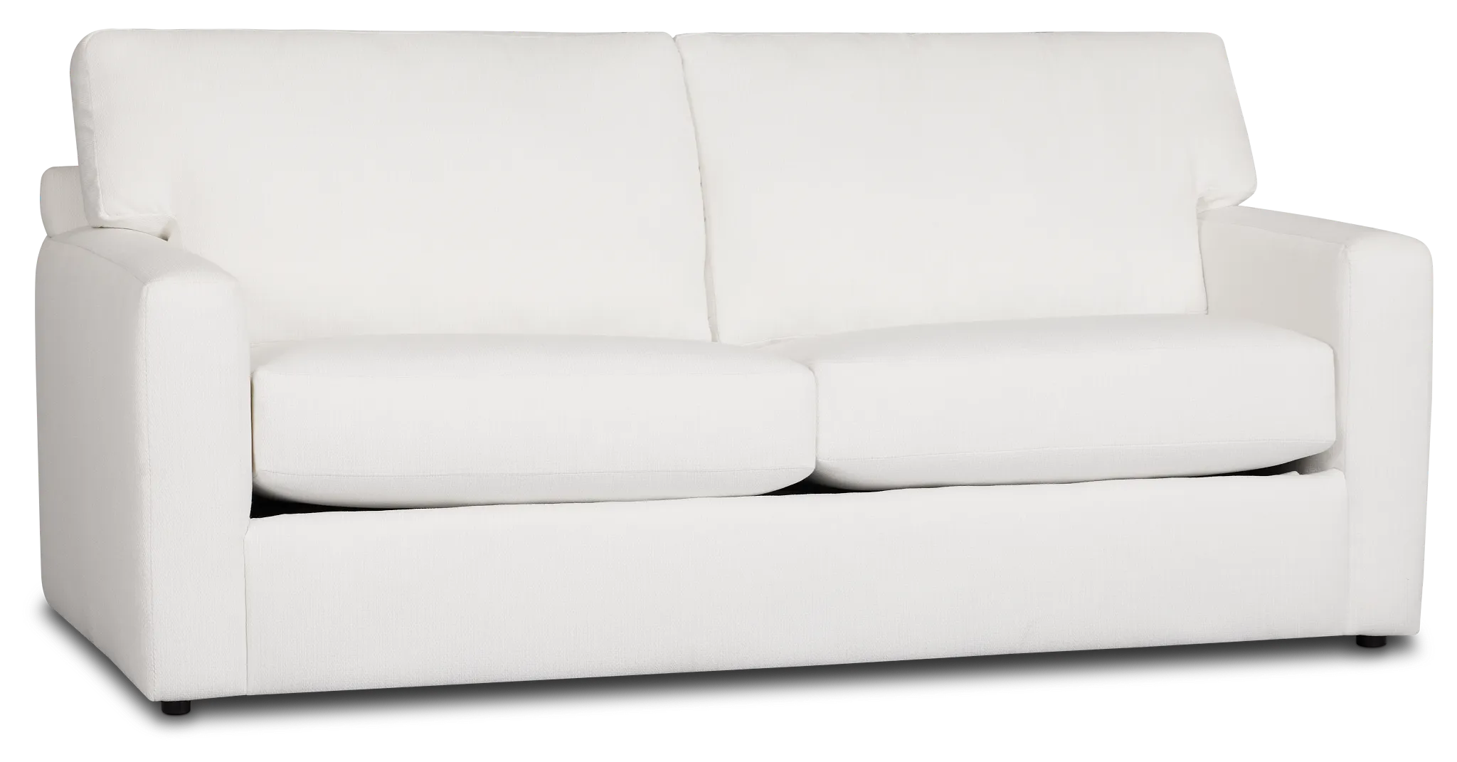 Rhodes White Fabric Memory Foam Sleeper