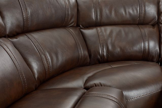 Hunter Dark Brown Micro Small Two-arm Power Reclining Sectional (6)