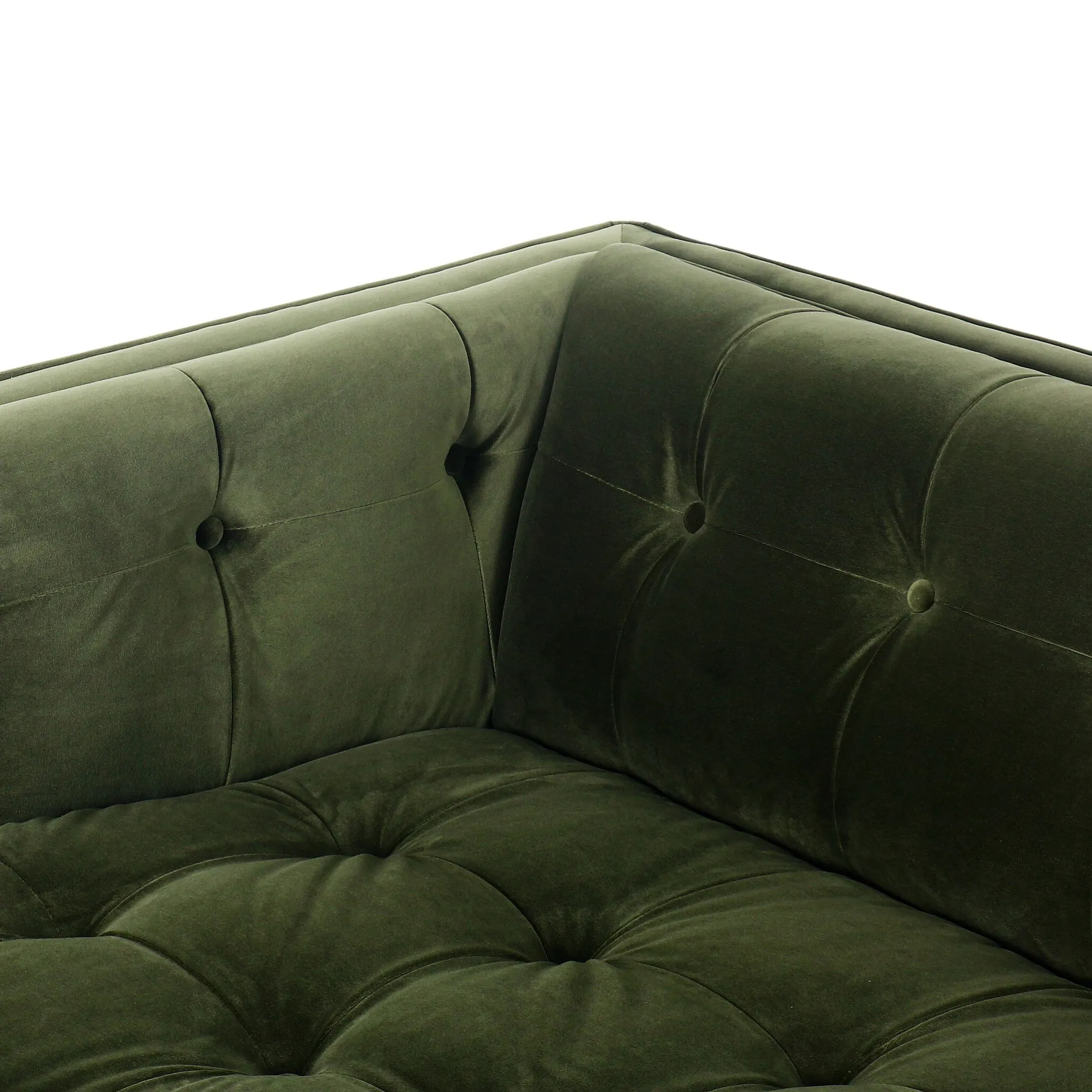 Four Hands Daren Dark Green Velvet Sofa