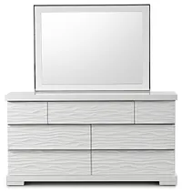 Ocean Drive White Dresser & Mirror