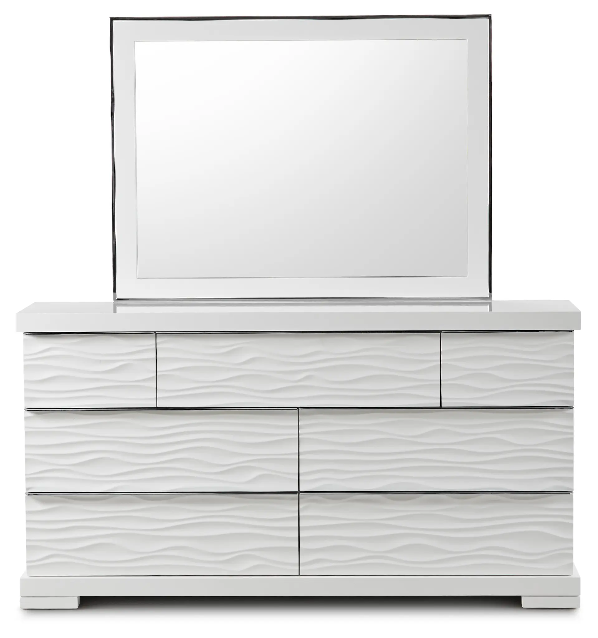 Ocean Drive White Dresser & Mirror Ocean Drive White Dresser & Mirror
