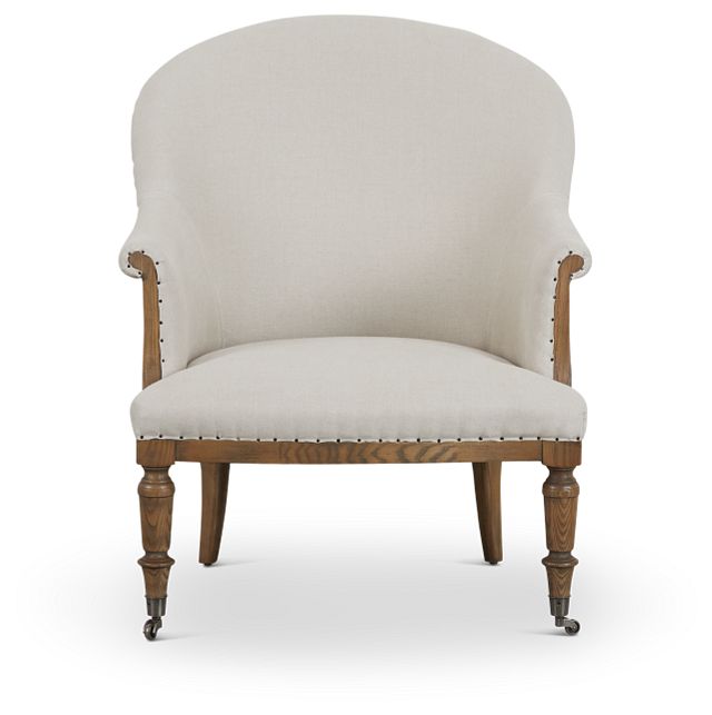 Jane Beige Upholstered Arm Chair