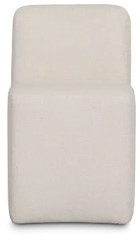 Rex Light Beige Castored Upholstered Side Chair