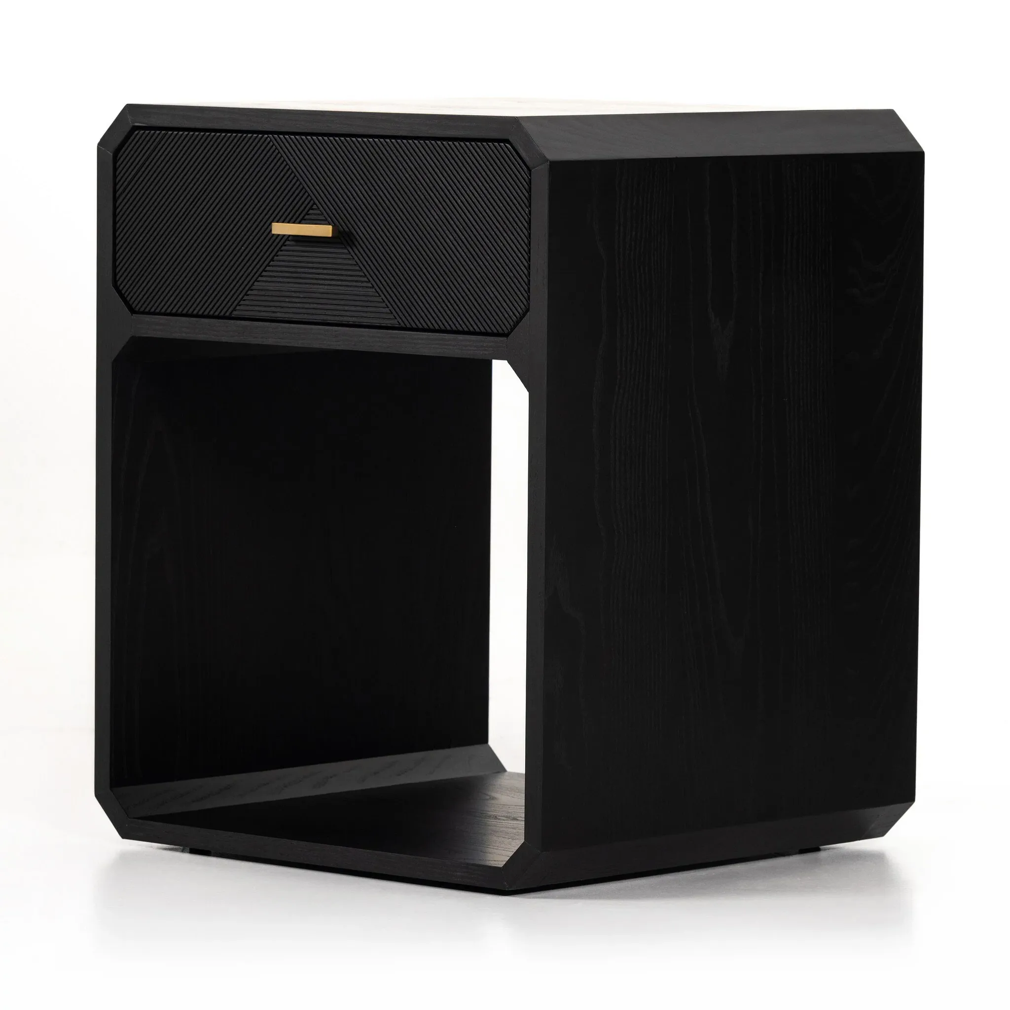Four Hands Caspian Black Nightstand