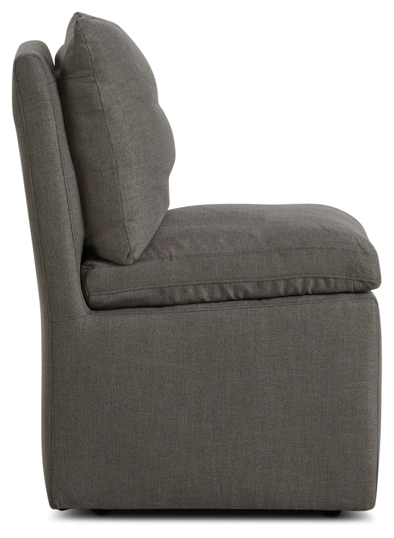 Auden Dark Gray Castored Upholstered Side Chair Auden Dark Gray Castored Upholstered Side Chair