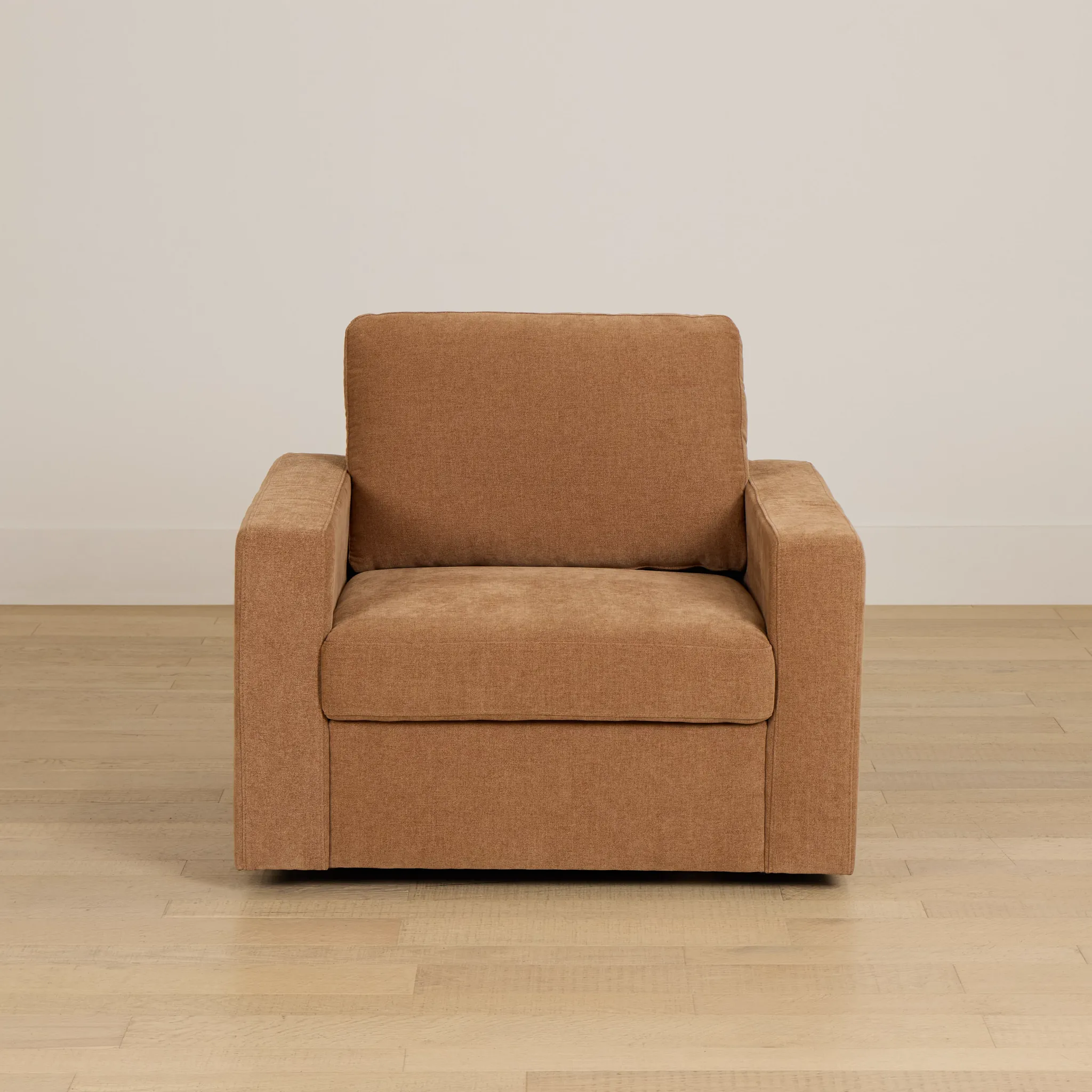 Addie Brown Fabric Swivel Chair