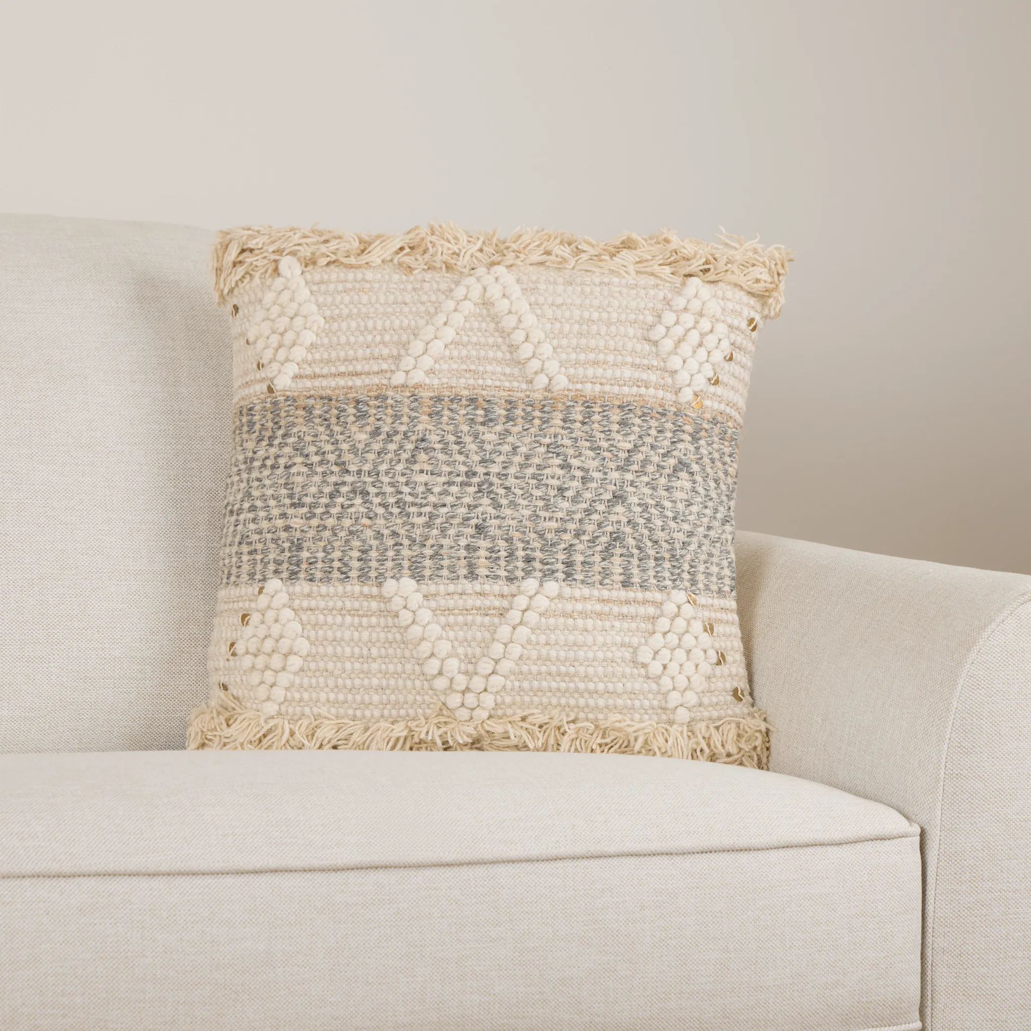 Atari Gray Accent Pillow