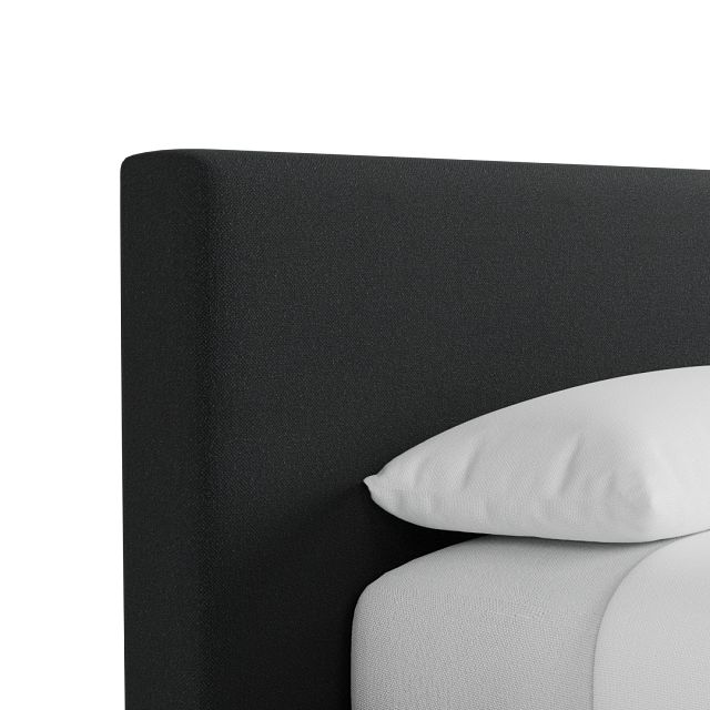 Grayton Elite Black 44" Upholstered Platform Bed