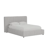 Grayton Sea Lane Light Gray 44" Upholstered Platform Bed