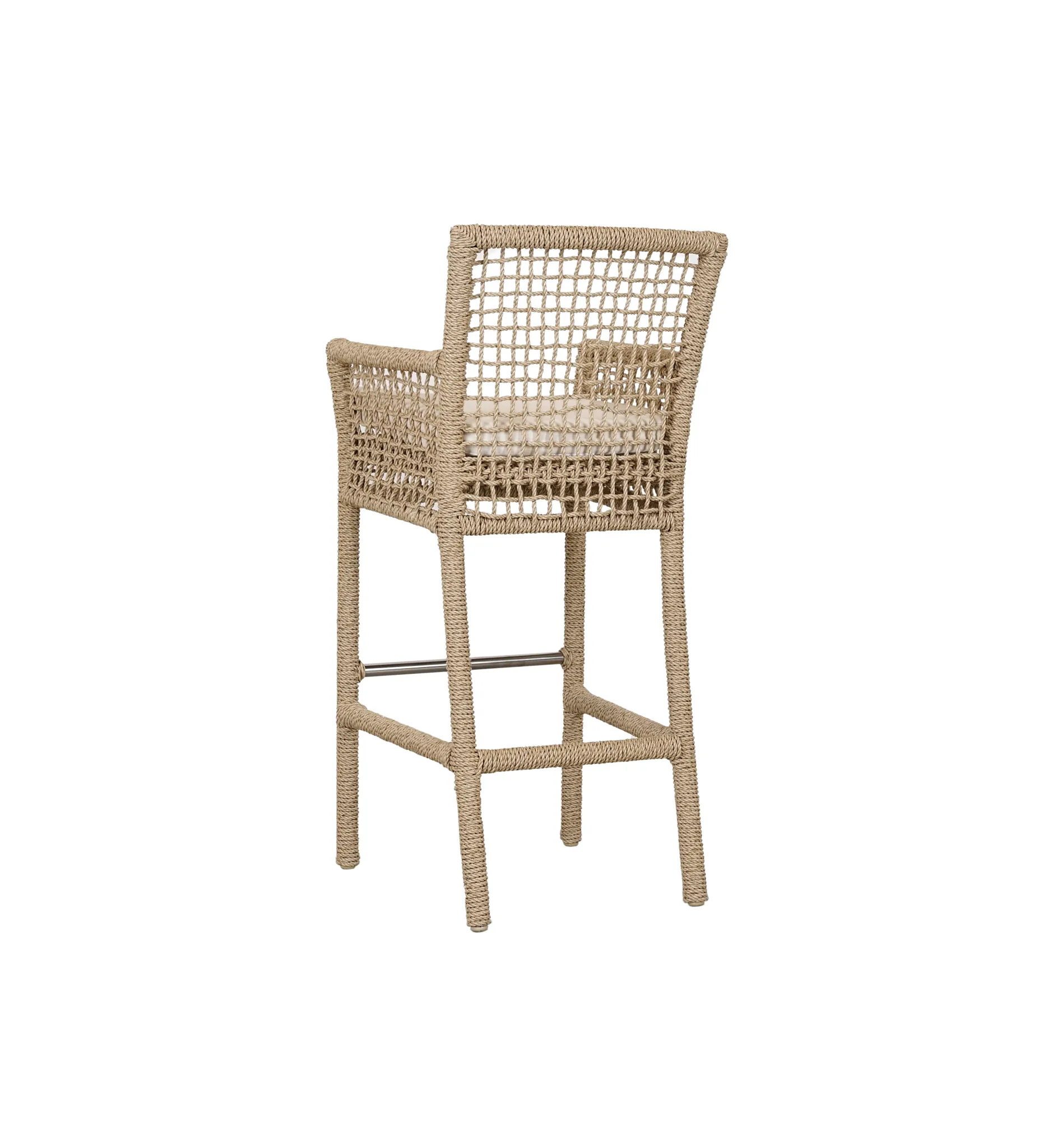 Ryan Light Beige Woven 30" Barstool