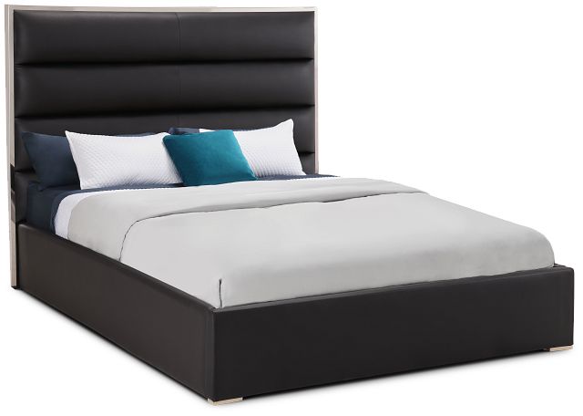 Cortina Black Uph Platform Bed