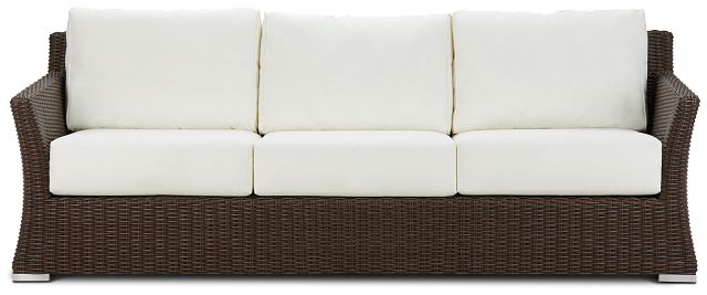 Southport White Woven Sofa