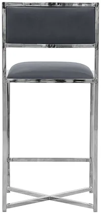 Amalfi Graystnl Steel 24" Upholstered Barstool