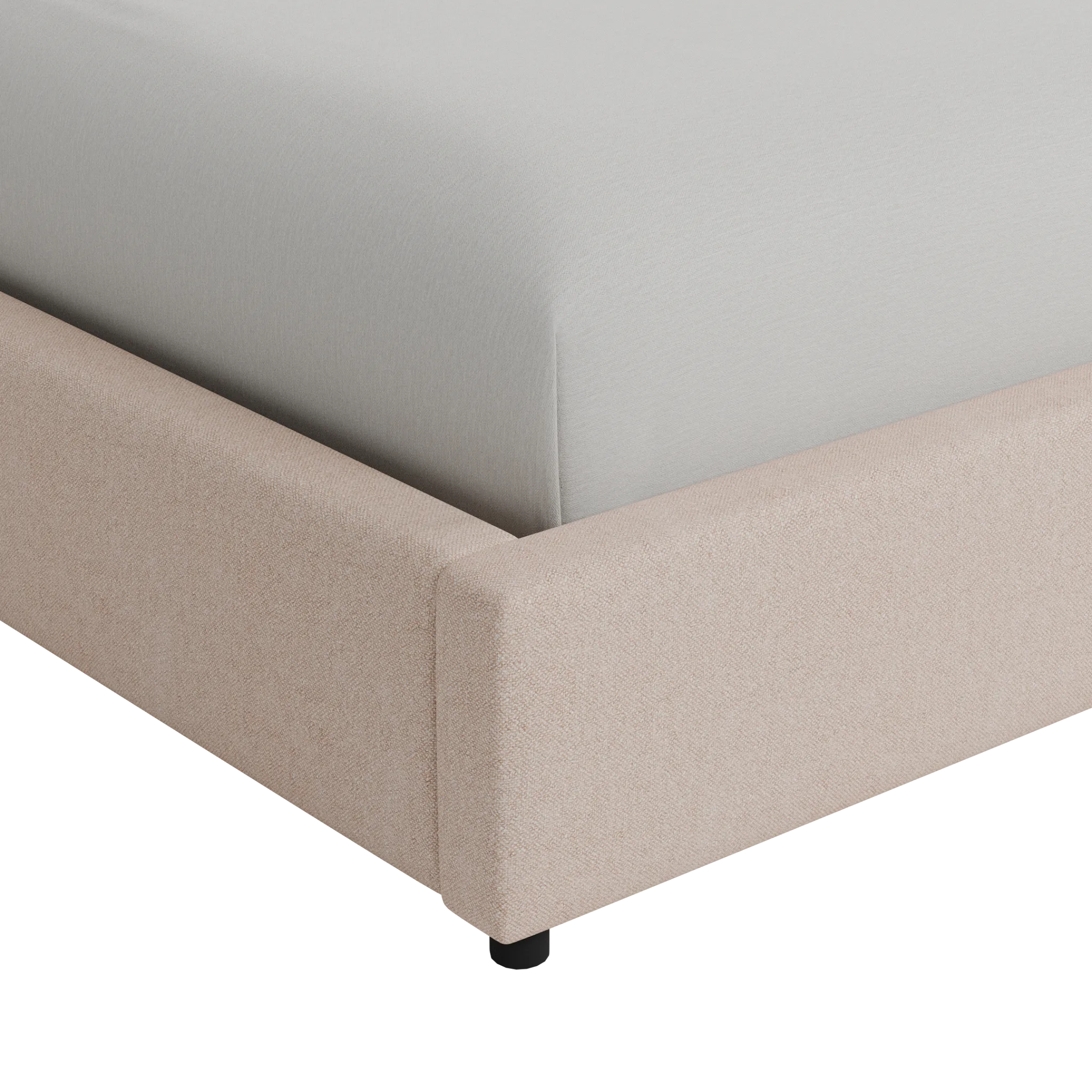 Grayton Elite Light Taupe 44" Upholstered Platform Bed