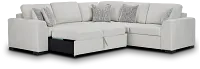 Blakely White Fabric Medium 2-arm Right Facing Sleeper Sectional