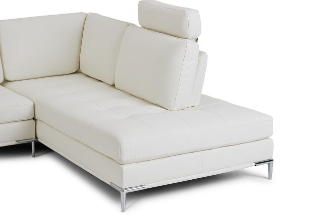 Camden White Micro Right Chaise Sectional With Removable Headrest (7)