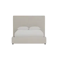 Grayton Suave Beige 54" Upholstered Platform Bed