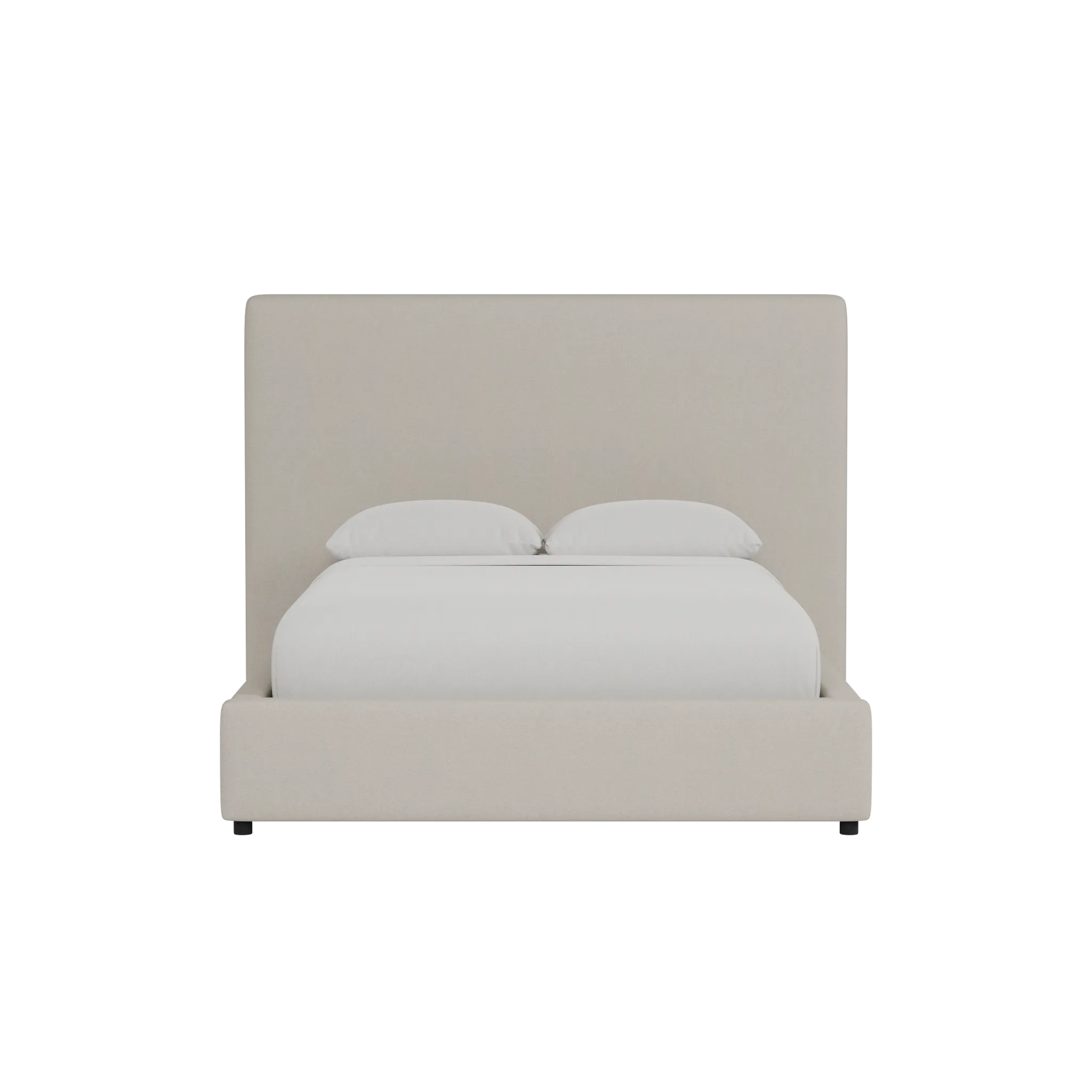 Grayton Suave Beige 54" Upholstered Platform Bed