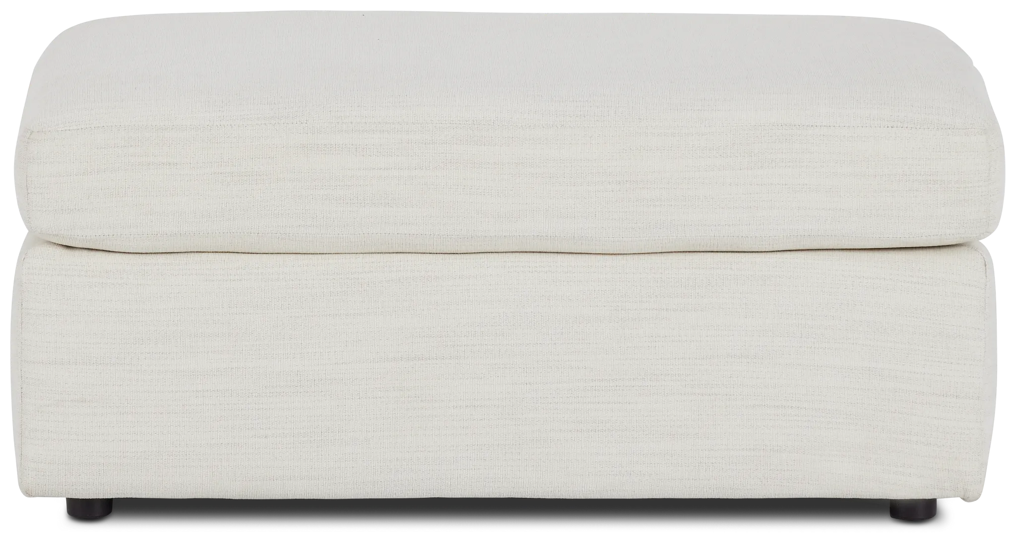 Noah Ivory Fabric Ottoman