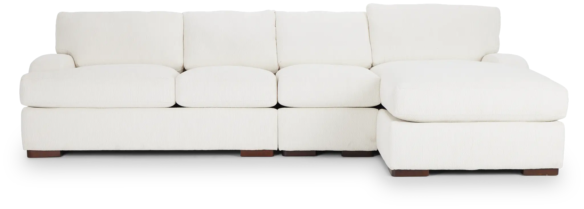 Alpha White Fabric Small Right Chaise Sectional Alpha White Fabric Small Right Chaise Sectional