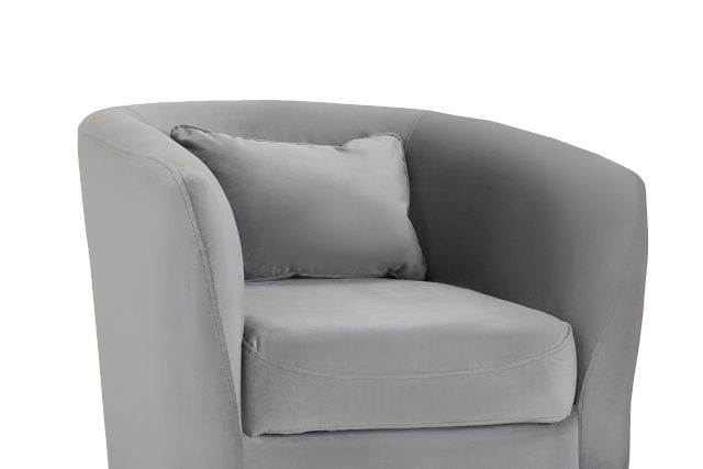 Stanton Light Gray Velvet Accent Chair