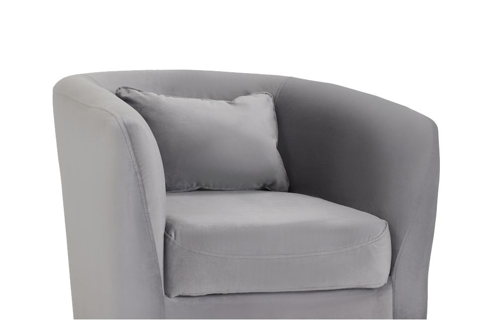Stanton Light Gray Velvet Accent Chair