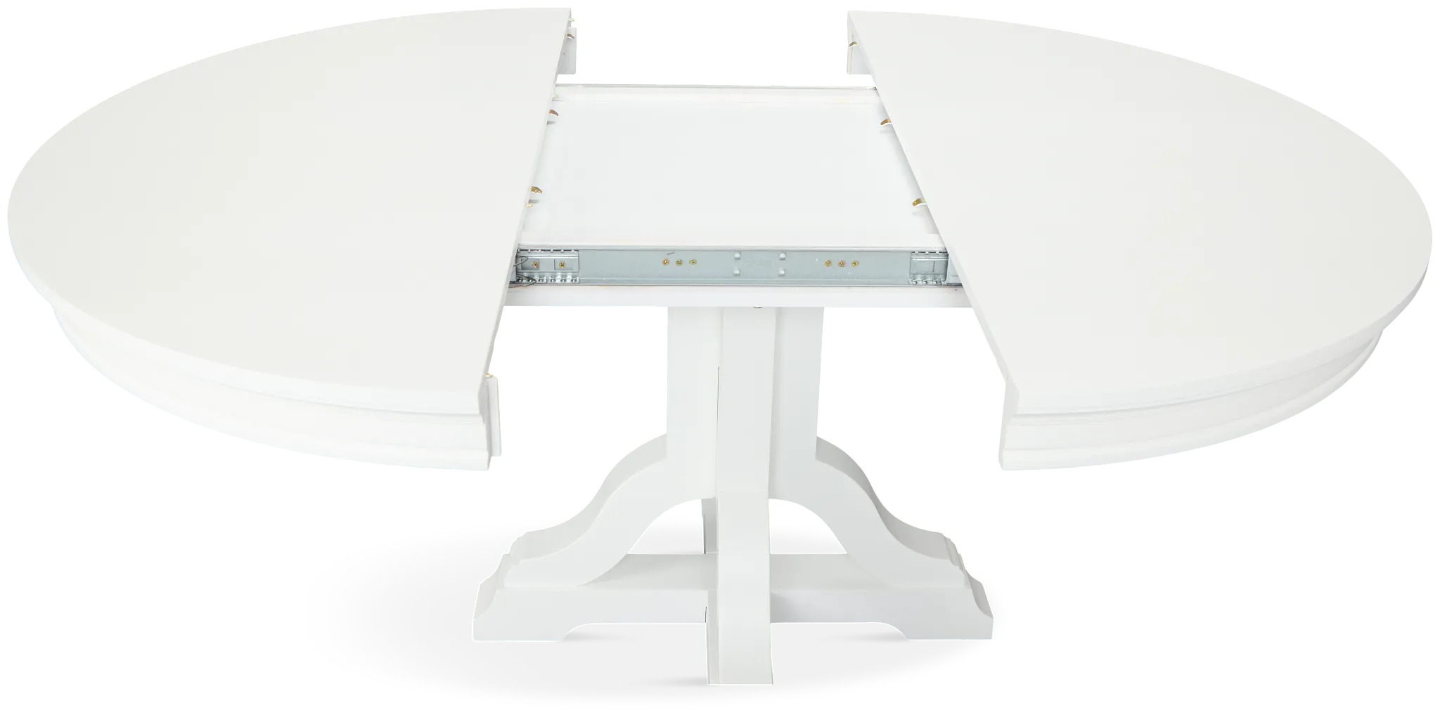 Cape Cod Ivory Round Table & 4 Upholstered Chairs