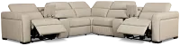 Melody Light Gray Micro Large Dual Power Reclining Two-arm Sectional