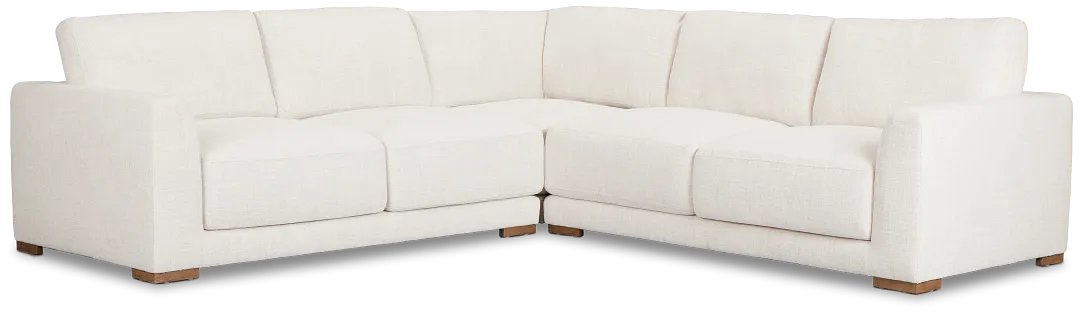 Maeve Light Beige Fabric Small Two-arm Sectional