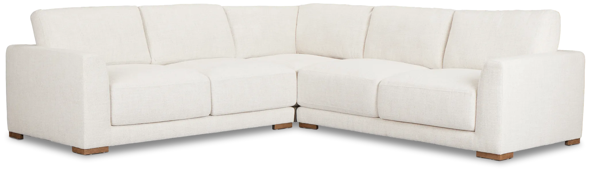 Maeve Light Beige Fabric Small Two-arm Sectional