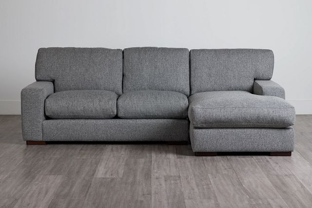 Veronica Dark Gray Down Right Chaise Sectional