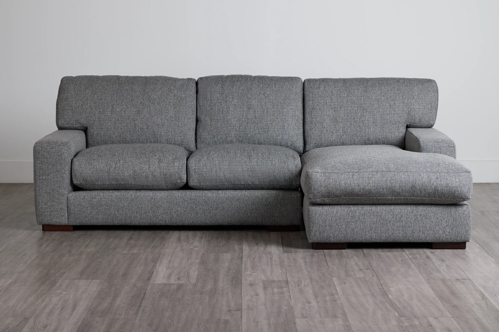 Veronica Dark Gray Down Right Chaise Sectional