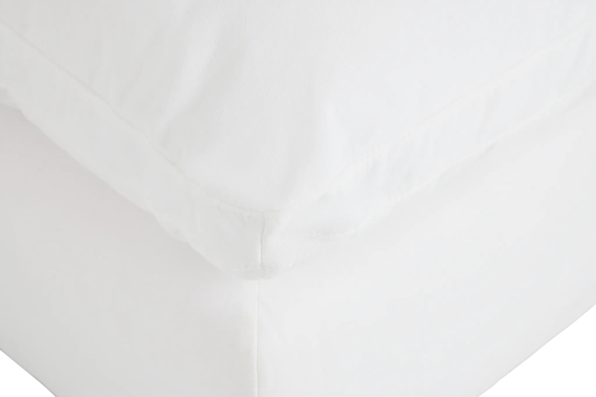 Grant White Fabric Ottoman