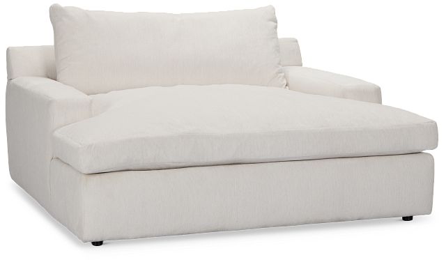 Stella Ivory Fabric Chaise