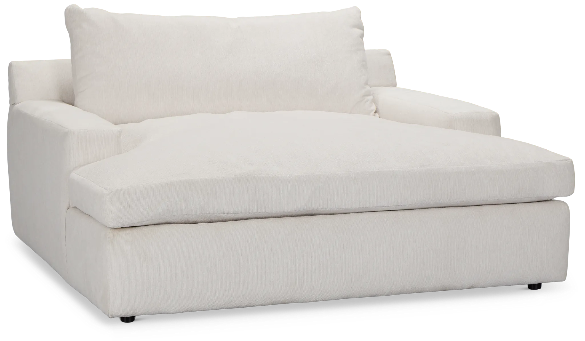 Stella Ivory Fabric Chaise