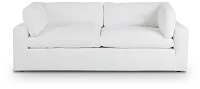 Grant White Fabric Sofa