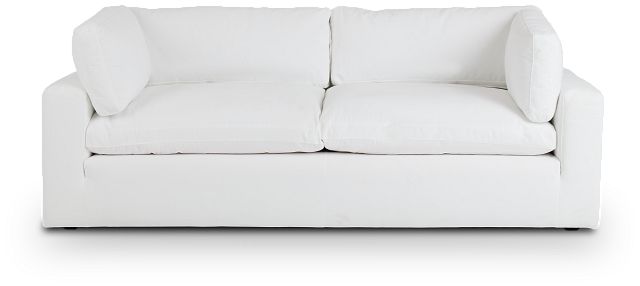 Grant White Fabric Sofa