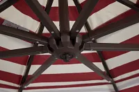 Belize Red Stripe Cantilever Umbrella