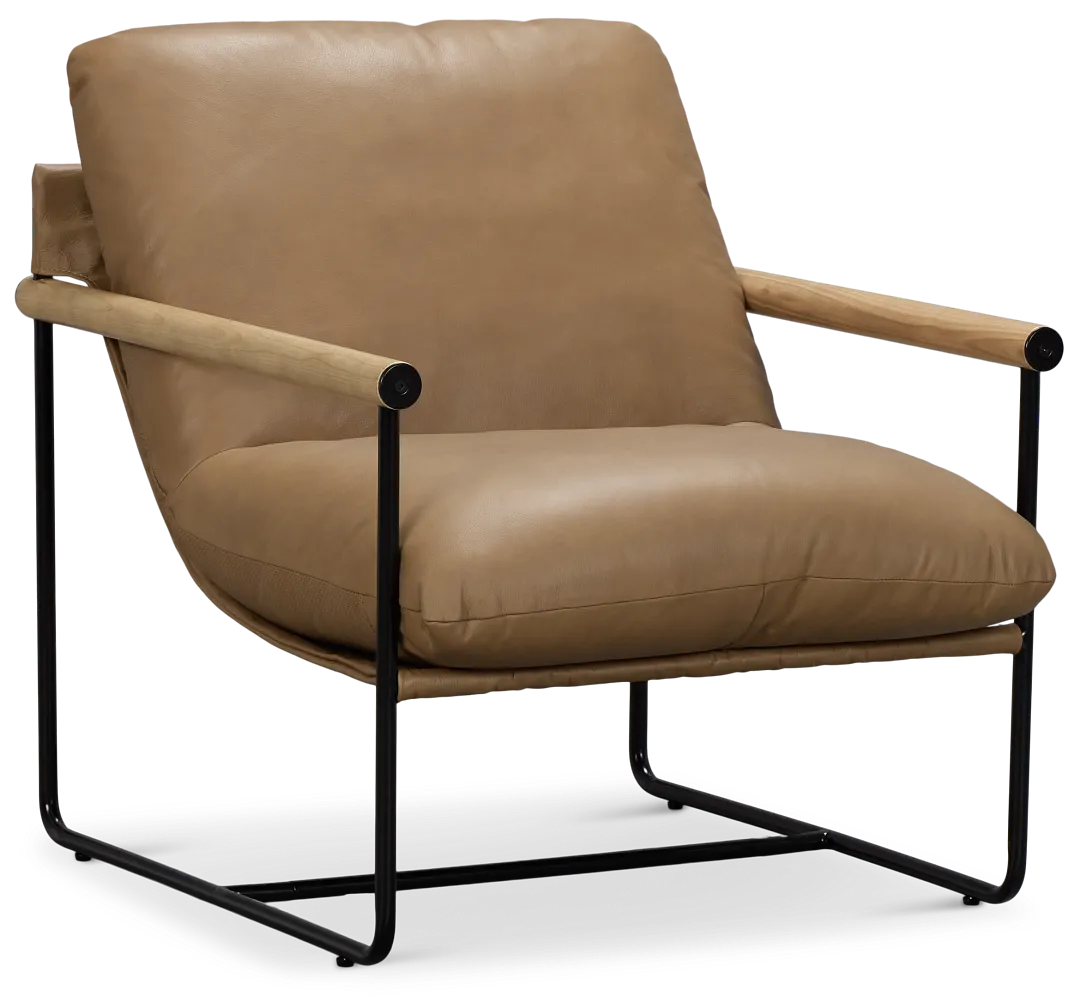 Margo Brown Leather Accent Chair