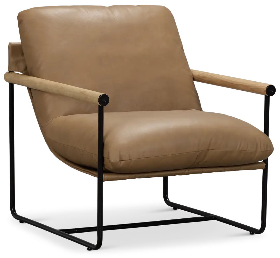 Margo Brown Leather Accent Chair Margo Brown Leather Accent Chair