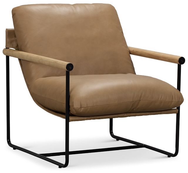 Margo Brown Leather Accent Chair